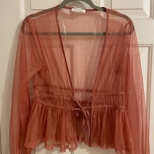 Sheer tie top